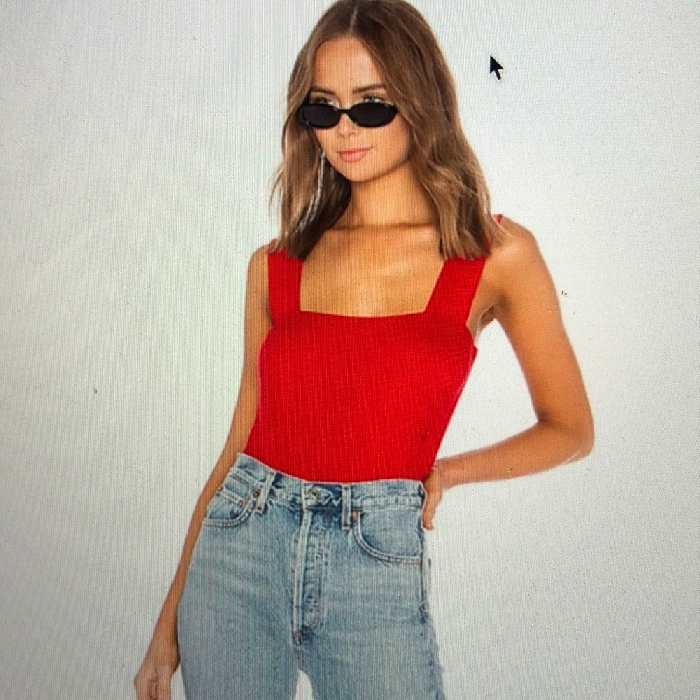 Michael Lauren red Cute top